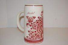 Vintage Amstel Stein Delft Red Ceramic hand made in Holland 6 1/4