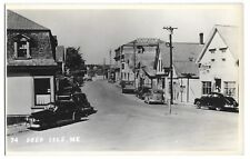 Antique RPPC Postcard c1945-50 Deer Isle ME Street Gulf Fro-joy IceCream [R26] picture