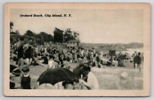 Orchard Beach City Island NY 1931 To Hoboken NJ Postcard S17 picture
