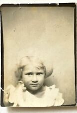 1940s  Uncomfortable Little Girl VTG FOUND Photo Booth Arcade picture
