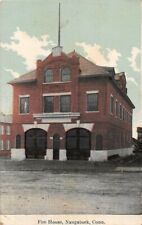 NAUGATUCK, CT ~  FIRE STATION ~ used 1913 picture