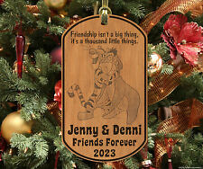 Tigger and Eeyore, FRIENDS Christmas Ornament, Personalized w' NAMES Best, Cute picture
