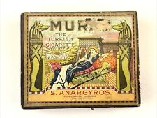 Antique MURAD Turkish S. Anargyros Hinged Cardboard Cigarette Box picture