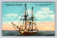 Erie PA-Pennsylvania, Oliver Perry's Flagship U.S.S Niagara, Vintage Postcard picture