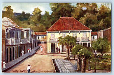 Puerto Rico Postcard Post Office in Aquadilla 1908 Antique Oilette Tuck Art picture
