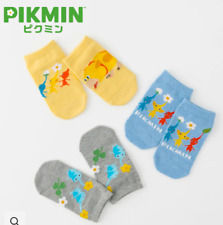 BANDAI Pikmin Ancle Sneaker Socks KIDS 5.9-7.9in 3 pair Set Nintendo Tokyo/Osaka picture