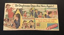 1950’s Colgate Dental Cream Doghouse Days Comic Newspaper Ad picture