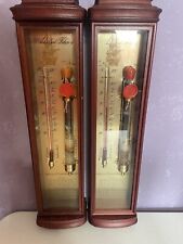 Not Working Admiral Fitzroy VTG Original Storm Glass Wall Barometers set of 2 picture
