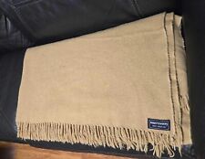 Vintage Burberry Beige Mohair Throw Blanket 65x60