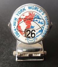 Vintage 1964 - 1965 New York Worlds Fair Perpetual Flip Calendar Metal picture
