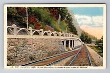 OR-Oregon, West Viaduct To Multnomah Falls, Antique, Vintage c1917 Postcard picture