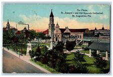1913 Plaza St. Joseph's Old Spanish Cathedral Church St. Augustine FL Postcard picture