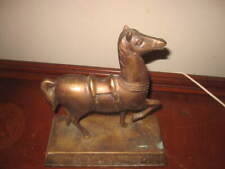 Classic Bronze Walking Horse with Saddle and Base picture
