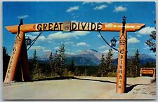 Vtg Canada Great Divide Betwee British Columbia & Alberta Postcard picture