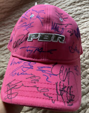 Professional Bull Riders PBR Pink 25+ Autographed Baseball Cap picture