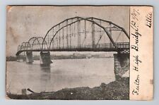 Fulton, IL-Illinois, Fulton High Bridge Antique 1907, Vintage Souvenir Postcard picture