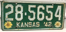 1942 Kansas Sunflower License Plate 28-5654 picture