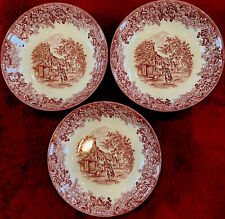 Vtg WEDGWOOD Romantic, Willy Lotts Cottage, Three (3) PASTA BOWLS 7.5”x1.5”,Tags picture