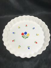 TULIP TYME Stoneware Fluted 10” Pie Plate picture