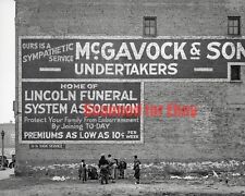 Circa 1941 Sign In Chicago McGavock Undertakers 8x10 Photo  picture