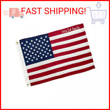 American Flag Boat USA Flags 16x24 Inch Made in USA Small US Flag Embroidered St picture