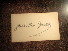 ANTIQUE AUTOGRAPH OF SARAH ORNE JEWETT NOVELIST ON CARD 2 AND 1/4 X 3 AND 7/8 picture