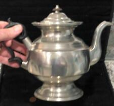 Scarce Antique American Pewter Teapot, Daniel Curtiss, Albany, N.Y., c. 1825 picture