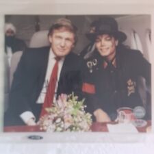 Donald Trump Signed Auto 8x10 Photo W/Michael Jackson 45th US President Dual COA picture