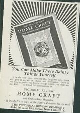 1928 Pictorial Review Home Craft Embroidery Magazine DIY Vintage Print Ad PR1 picture