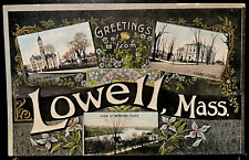 Vintage Postcard 1907-1915 Greetings from Lowell Massachusetts picture