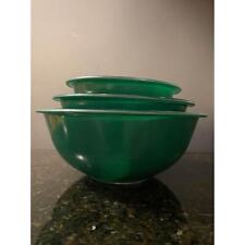 PYREX Vintage Emerald Nesting Mixing Bowls Set of 3 picture