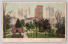 Court Square & Skyscraper Memphis TN Posted 1907 Gazebo Fountain City picture