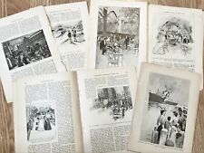 1899 A DAY IN VICTORIAN NEW YORK CITY~Vtg Print Articles/Photo Engravings Lot 3 picture