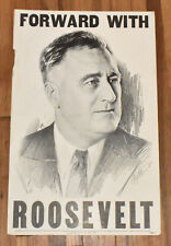 RARE Forward with Roosevelt FDR Presidential President Democrat Campaign Poster picture