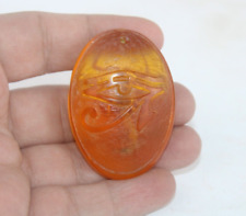 RARE ANCIENT EGYPTIAN ANTIQUE Horus Eye Scorpion Amber Pendant Necklace (A+) picture