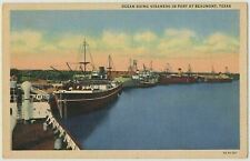 Ocean Going Steamers in Port at Beaumont, Texas 1937 picture