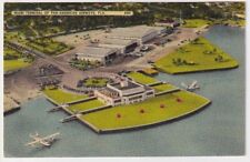 Vintage Airline Postcard - Pan-Am Airways Miami Terminal - Seaplanes picture