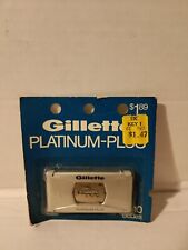 NEW Gillette Platinum-Plus Razor Blades (10 Blades in a Pack) NOS Vintage picture