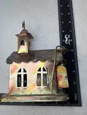 Vintage Berkley Designs Copper/Tin Brass Church Music Box Plays Amazing Grace picture