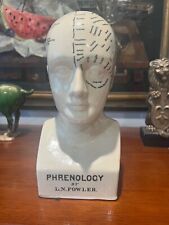 Vintage:  Beautiful Antique Ceramic Phrenology L.N. Fowler Bust picture