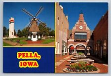 A Touch Of Holland Pella Iowa Multiview Vintage Unposted Postcard Windmill picture