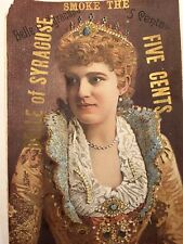 Victorian Trade Card Smoke Belle Of Syracuse Tobacco c1880s B60 picture
