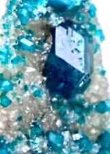 Natural DIOPTASE Crystal Cluster Emerald Green Mineral Specimen Quartz Matrix picture