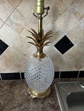 Vintage Hayward Brass And Glass Pineapple Lamp. Tested picture