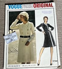 60s Vintage Sewing Pattern VOGUE PARIS ORIGINAL Pierre Balmain Dress 2744 Sz 14 picture