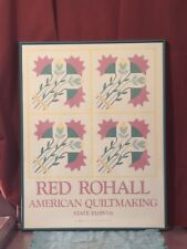 26 X 20  Red Rohall American Quilt making  State Flower Framed Advertisement  picture