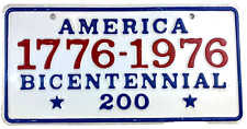 Vintage 1776 1976 America Bicentennial Front Booster Plate Wall Decor Collector picture