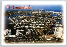 Postcard FL Fort Lauderdale View Of Town Aerial View picture
