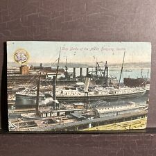 Ship Yards of  Moran Company Seattle WA Washington antique  Postcard 1909 post picture