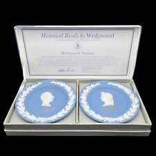 Wedgewood Blue Jasperware Napoleon & Wellington Historical Rivals Sweet Dishes picture